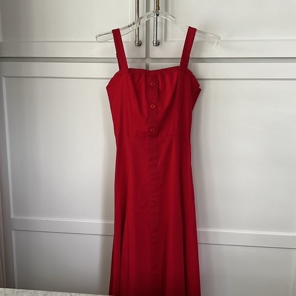 STAUD Red Dress. Size 0. - Picture 5 of 8